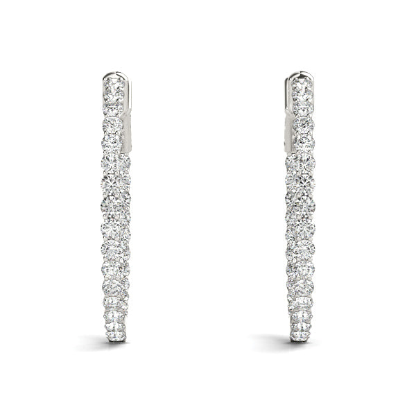 Round 1 Inch Lucida Diamond Hoop · 2.80 ct tw
