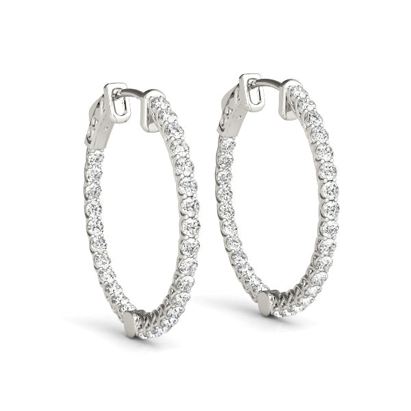 Round 0.75 Inch Lucida Diamond Hoop · 1.50 ct tw