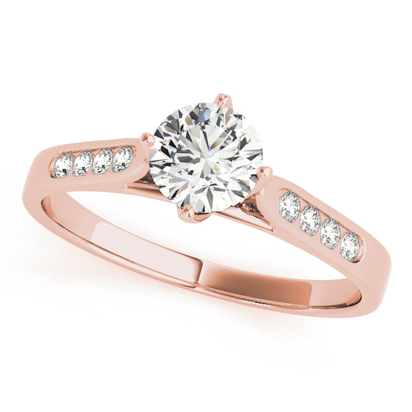 Single Row Channel Set Diamond Engagement Ring · 0.10 ct tw