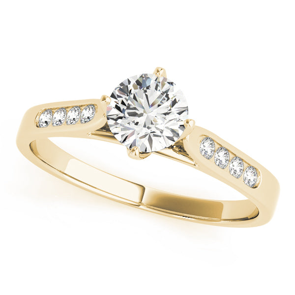Single Row Channel Set Diamond Engagement Ring · 0.10 ct tw