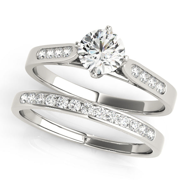 Single Row Channel Set Diamond Engagement Ring · 0.10 ct tw