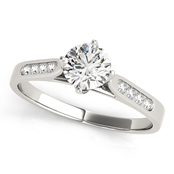Single Row Channel Set Diamond Engagement Ring · 0.10 ct tw