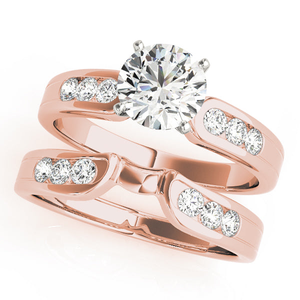 Single Row Channel Set Diamond Engagement Ring · 0.21 ct tw
