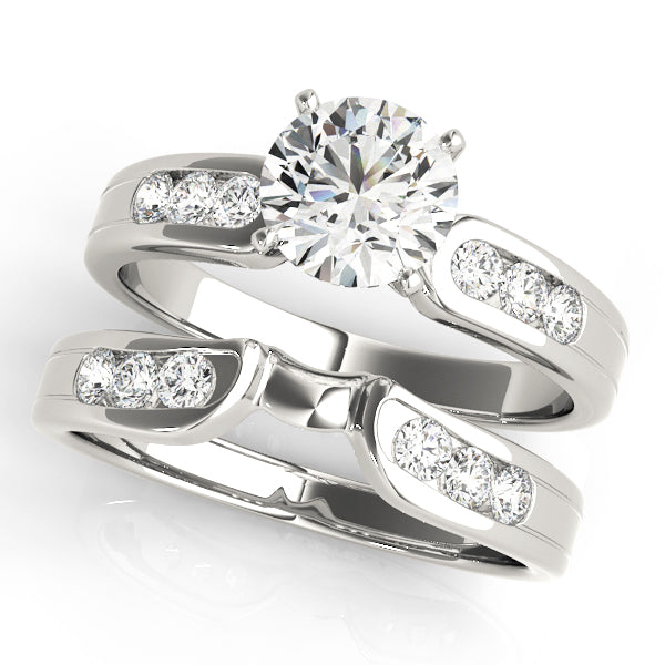 Single Row Channel Set Diamond Engagement Ring · 0.21 ct tw