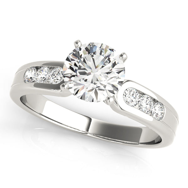 Single Row Channel Set Diamond Engagement Ring · 0.21 ct tw