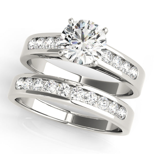 Single Row Channel Set Diamond Engagement Ring · 0.20 ct tw
