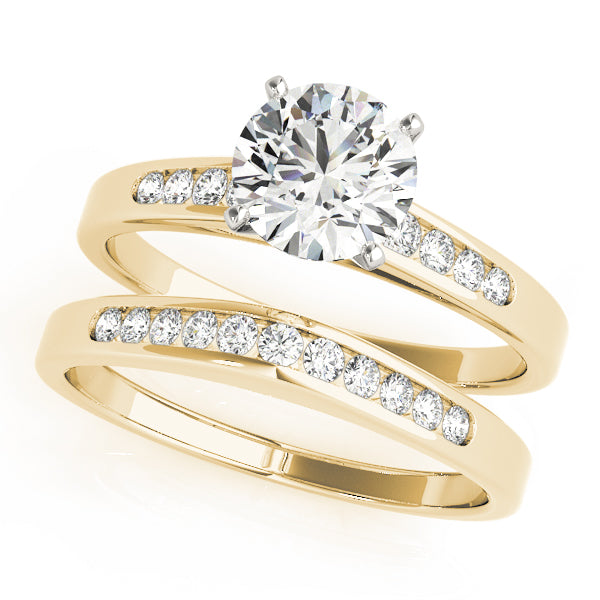 Single Row Channel Set Diamond Engagement Ring · 0.13 ct tw