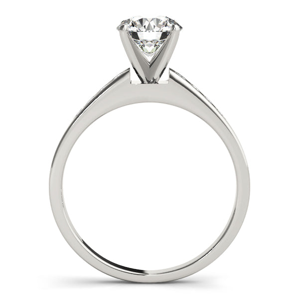 Single Row Channel Set Diamond Engagement Ring · 0.13 ct tw