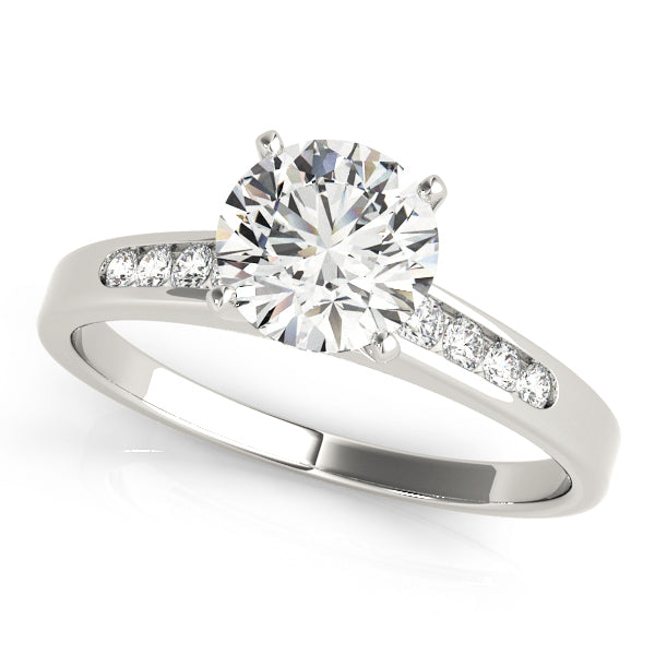 Single Row Channel Set Diamond Engagement Ring · 0.13 ct tw