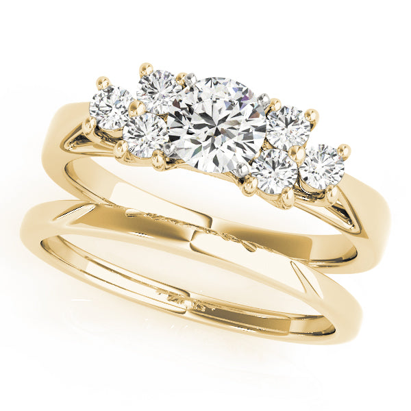Cluster Sides Diamond Engagement Ring · 0.24 ct tw