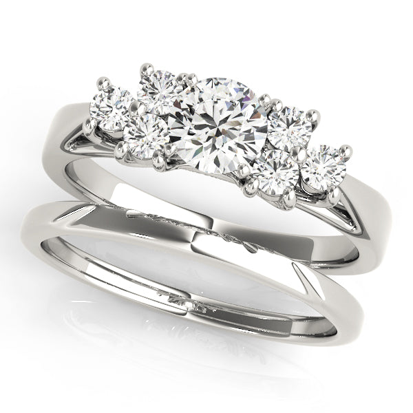 Cluster Sides Diamond Engagement Ring · 0.24 ct tw