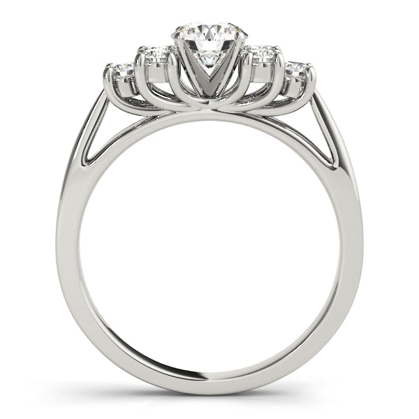 Cluster Sides Diamond Engagement Ring · 0.24 ct tw