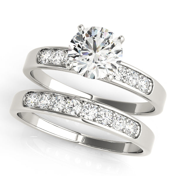 Single Row Channel Set Diamond Engagement Ring · 0.18 ct tw