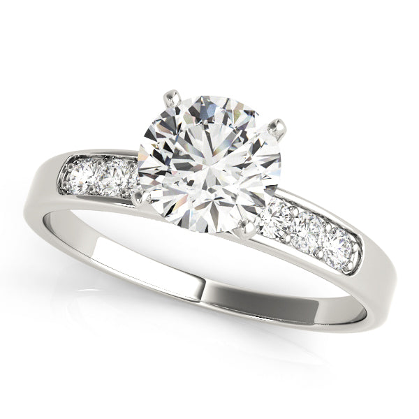 Single Row Channel Set Diamond Engagement Ring · 0.18 ct tw