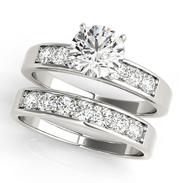 Single Row Channel Set Diamond Engagement Ring · 0.36 ct tw