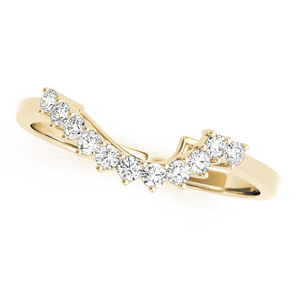 Curved Diamond Wedding Band · 0.11 ct tw