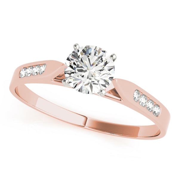 Single Row Channel Set Diamond Engagement Ring · 0.06 ct tw