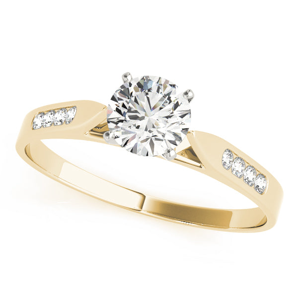 Single Row Channel Set Diamond Engagement Ring · 0.06 ct tw