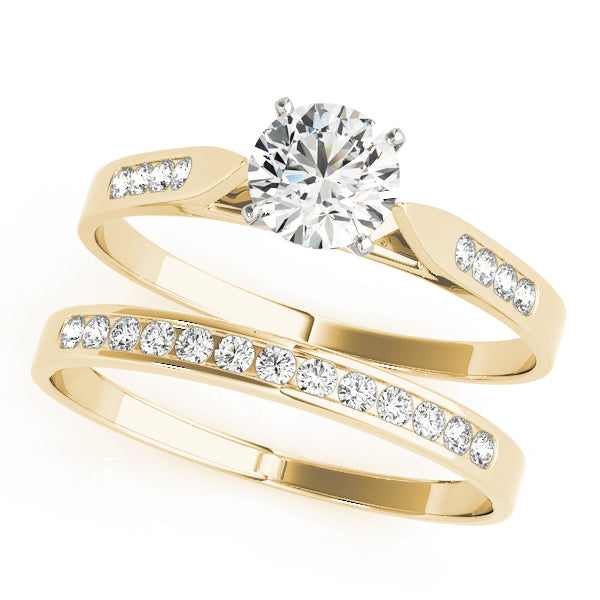 Single Row Channel Set Diamond Engagement Ring · 0.06 ct tw