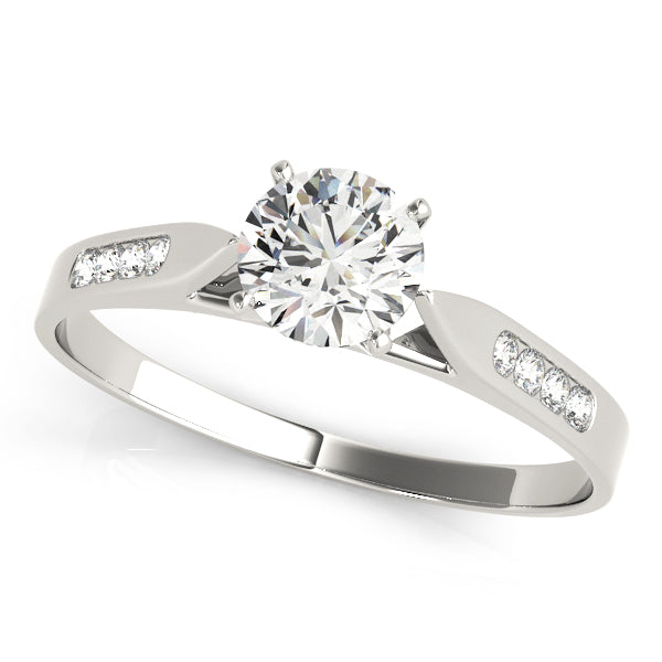 Single Row Channel Set Diamond Engagement Ring · 0.06 ct tw