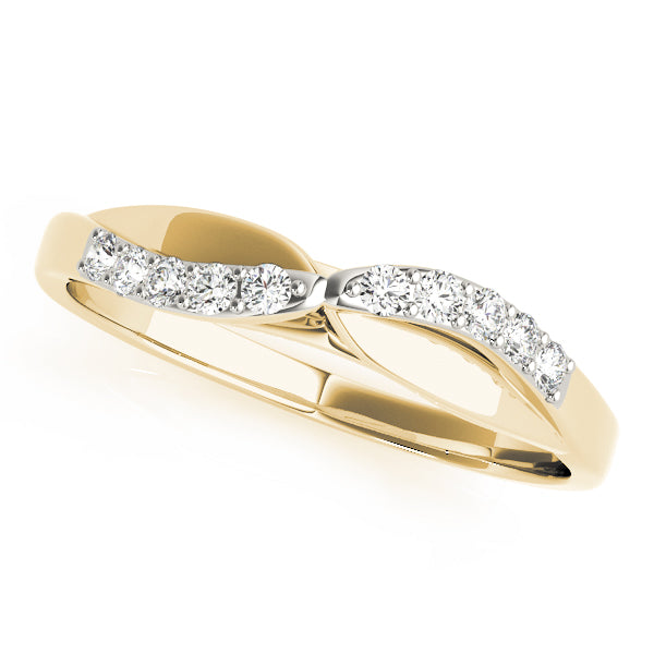 Curved Diamond Wedding Band · 0.10 ct tw