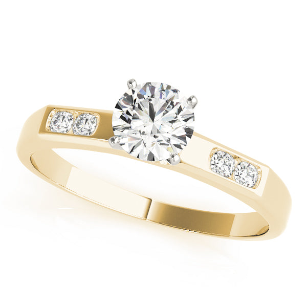 Single Row Channel Set Diamond Engagement Ring · 0.10 ct tw