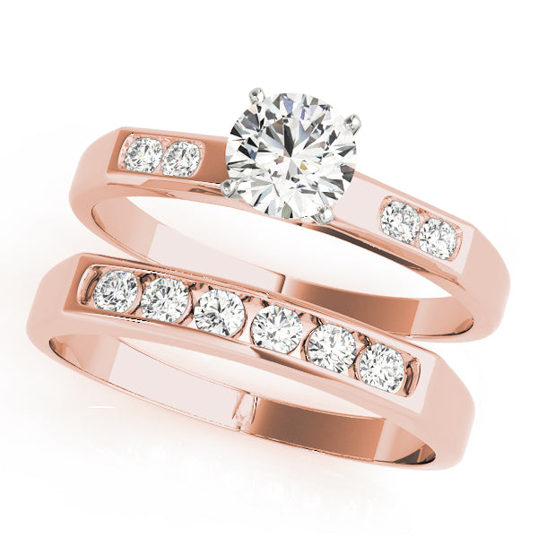 Single Row Channel Set Diamond Engagement Ring · 0.10 ct tw