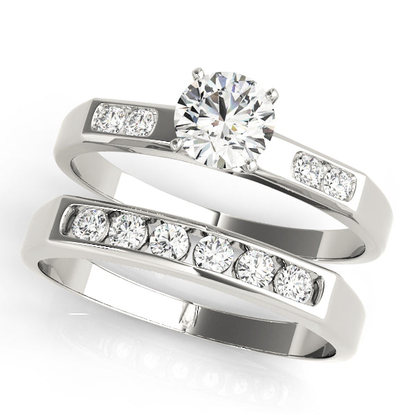 Single Row Channel Set Diamond Engagement Ring · 0.10 ct tw