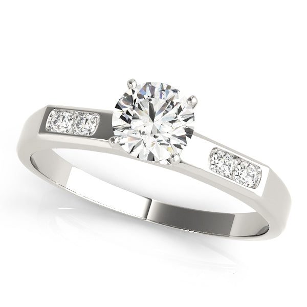 Single Row Channel Set Diamond Engagement Ring · 0.10 ct tw
