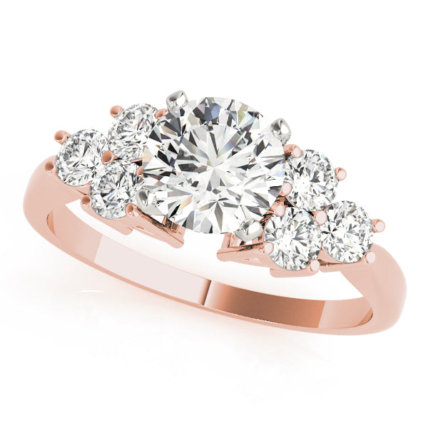 Cluster Sides Diamond Engagement Ring · 0.54 ct tw