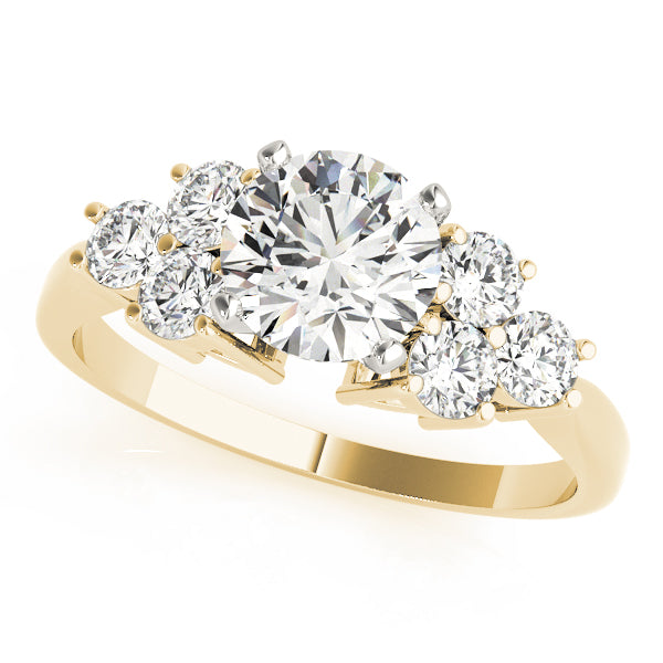 Cluster Sides Diamond Engagement Ring · 0.54 ct tw