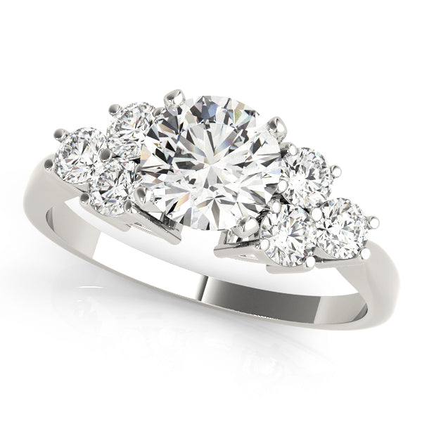 Cluster Sides Diamond Engagement Ring · 0.54 ct tw