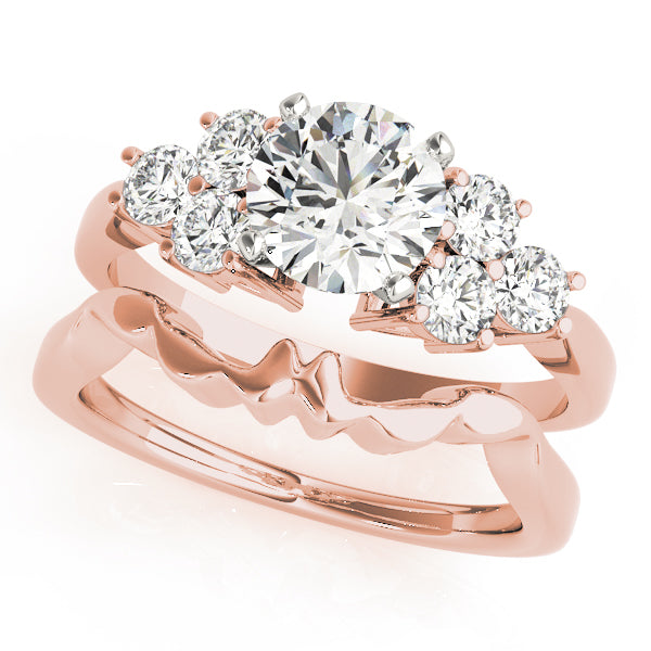Cluster Sides Diamond Engagement Ring · 0.54 ct tw