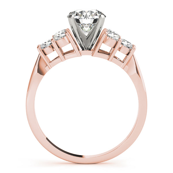 Cluster Sides Diamond Engagement Ring · 0.54 ct tw