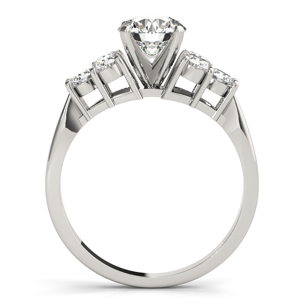 Cluster Sides Diamond Engagement Ring · 0.54 ct tw