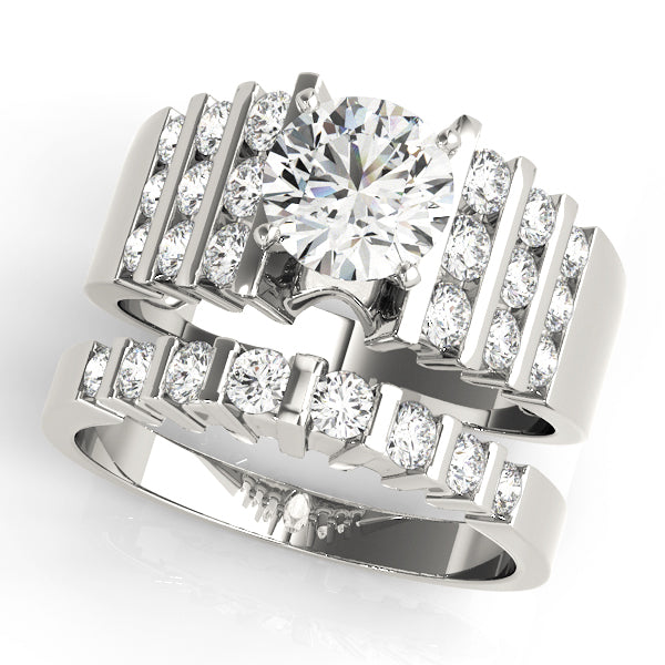 Multi-Row Diamond Engagement Ring · 0.48 ct tw