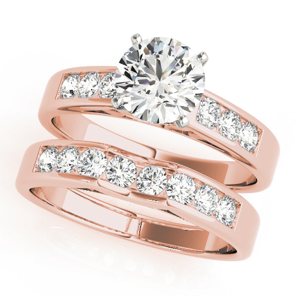 Single Row Channel Set Diamond Engagement Ring · 0.30 ct tw