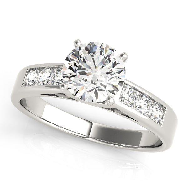Single Row Channel Set Diamond Engagement Ring · 0.30 ct tw