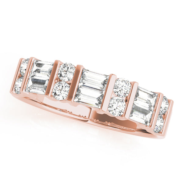 Baguette Fancy Shape Diamond Wedding Band · 0.92 ct tw
