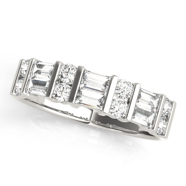 Baguette Fancy Shape Diamond Wedding Band · 0.92 ct tw