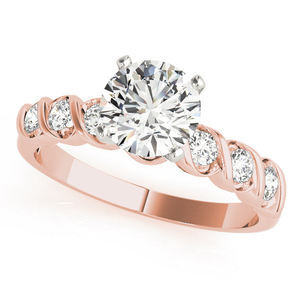 Single Row Bezel Set Diamond Engagement Ring · 0.24 ct tw