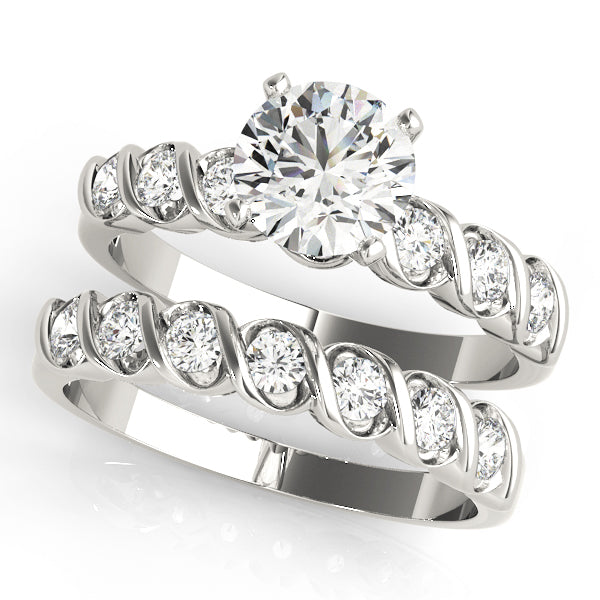 Single Row Bezel Set Diamond Engagement Ring · 0.24 ct tw