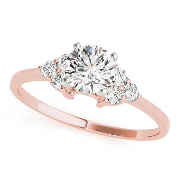 Cluster Sides Diamond Engagement Ring · 0.18 ct tw
