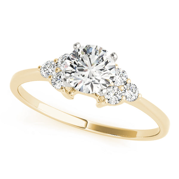 Cluster Sides Diamond Engagement Ring · 0.18 ct tw