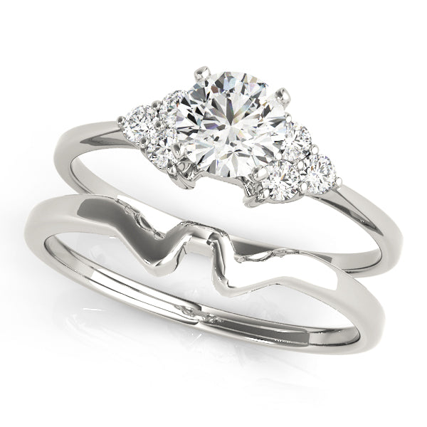 Cluster Sides Diamond Engagement Ring · 0.18 ct tw