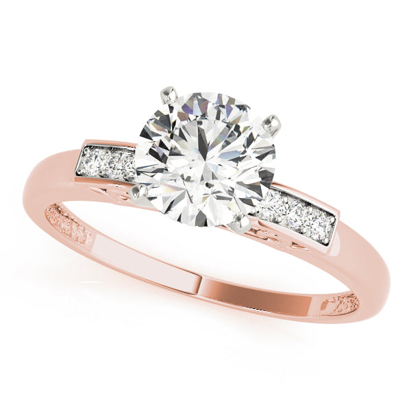 Single Row Channel Set Diamond Engagement Ring · 0.06 ct tw