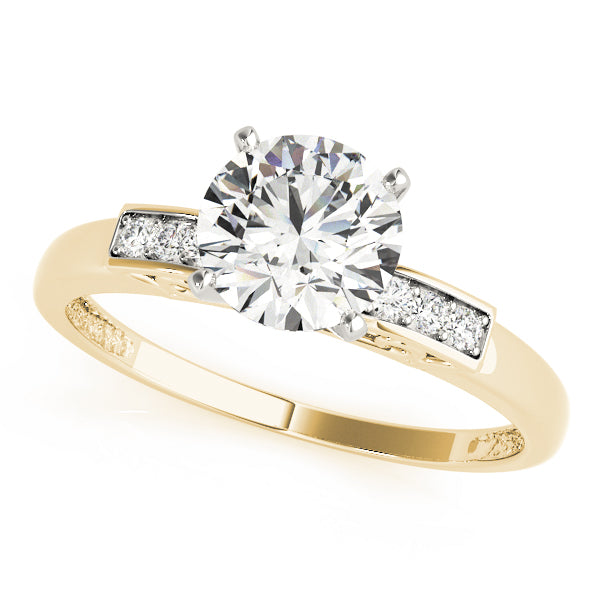 Single Row Channel Set Diamond Engagement Ring · 0.06 ct tw