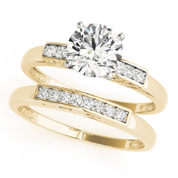 Single Row Channel Set Diamond Engagement Ring · 0.06 ct tw