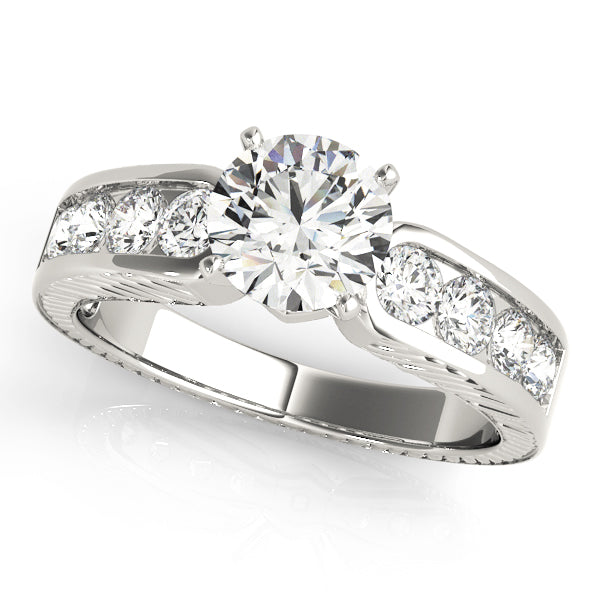 Single Row Channel Set Diamond Engagement Ring · 0.72 ct tw