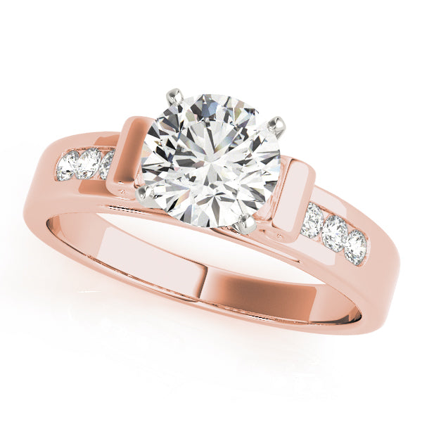 Single Row Channel Set Diamond Engagement Ring · 0.12 ct tw
